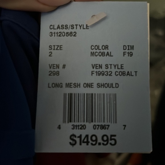 David’s Bridal, one shoulder chiffon, floor length - Picture 5 of 5